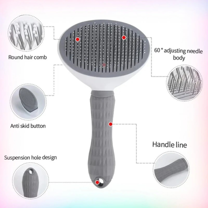 Self-Cleaning Pet Hair Comb